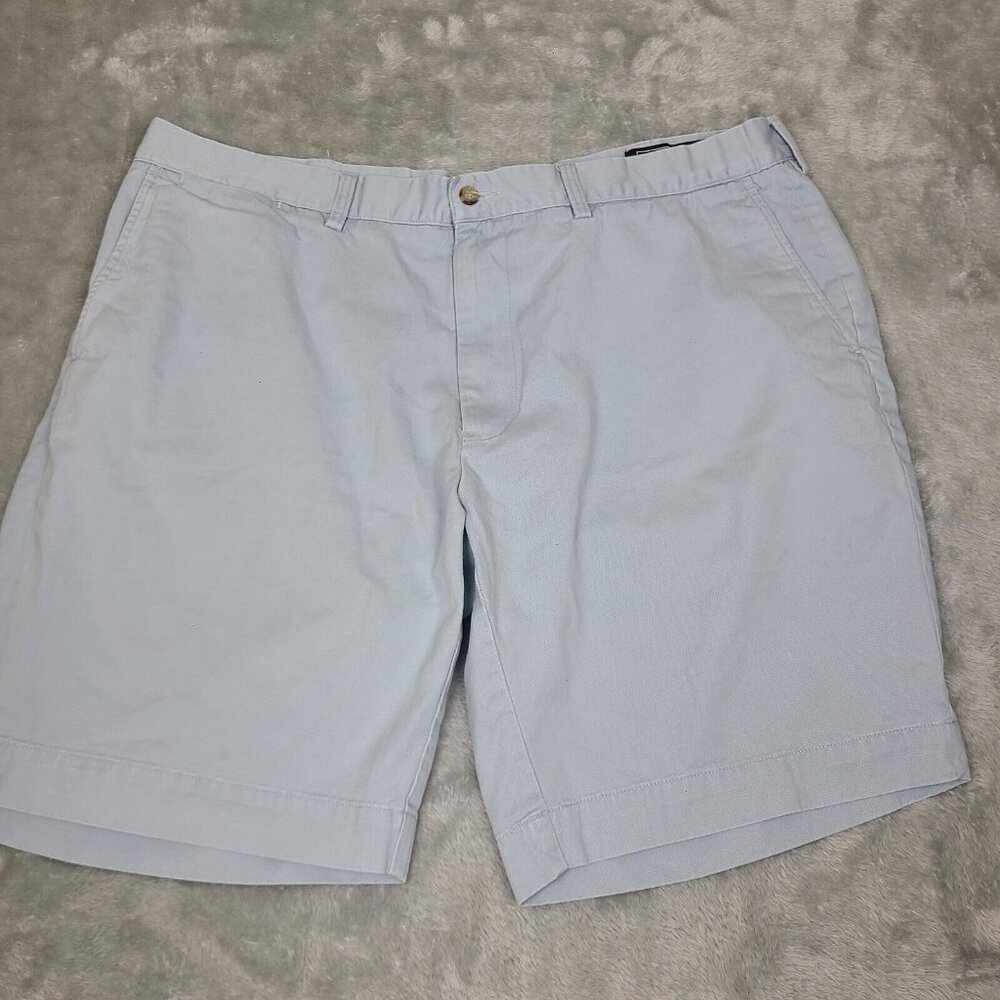 Polo Ralph‎ Lauren Chino Shorts Mens 40 Light Blue Stretch Fit Flat Front
